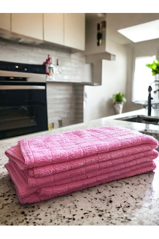Technow Misclean Mikrofiber Mutfak Temizlik Bezi 40 40 Cm Pembe