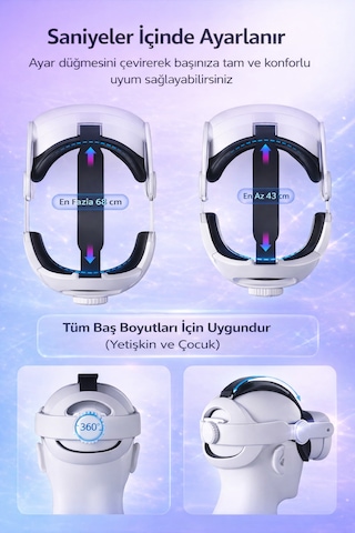 Meta Quest 2/3/3s Uyumlu Vr Baş Bandı Ayarlanabilir Elite Strap, Basıncı Azaltan Kayış,vr Değildir.