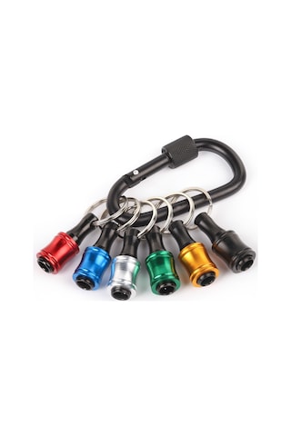 Youmex 1/4 İnç Altıgen Şaftlı Alüminyum Vidalı Uç Tutucu - 6 Renk Seçenekli Taşınabilir Anahtarlık Adaptörü