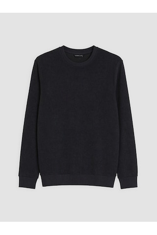 Lcwaıkıkı Classic Antrasit Bisiklet Yaka Erkek Sweatshirt