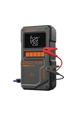 Auhma A8822 4-in-1 Akıllı Akü Takviye Cihazı Ve Hava Pompası - 10000mah Powerbank & Sos Fener