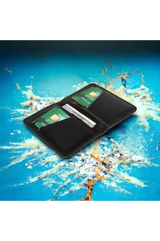 Enrico Slim Deri Kartlık Rst1 Parlak Siyah