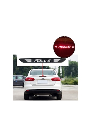 Ford Focus Sedan Karbon Arka Fren Stop Lambası Sticker 2012-2017