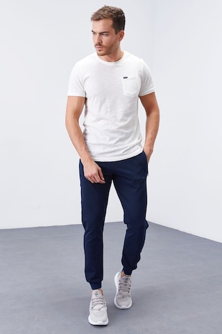 Tommy Life İndigo Fermuar Cepli Dar Kalıp Jogger Erkek Eşofman Alt - 84343 İndigo