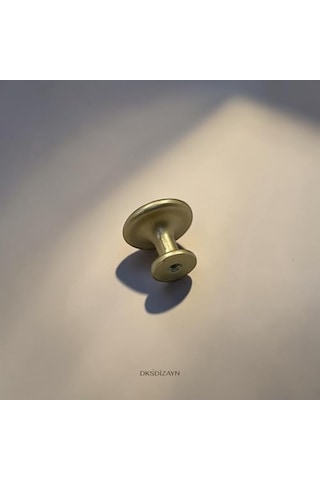 10 Adet Düz Düğme Kulp Mat Altın 25 Mm Metal Modern Dolap Ve Çekmece Topuz Kulpu Açık Kahverengi
