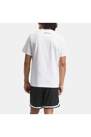 Reebok Basketball Erkek Kısa Kol Tişört Beyaz