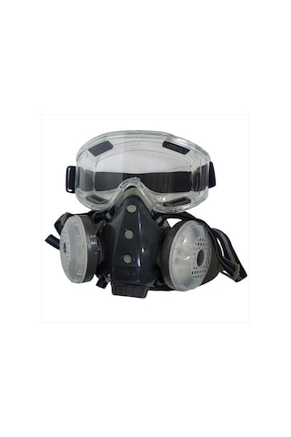 Willowhaven M Gaz Maskesi Gözlüklü Profesyonel Boyama Kaynak Zımpara Yüz Maskesi