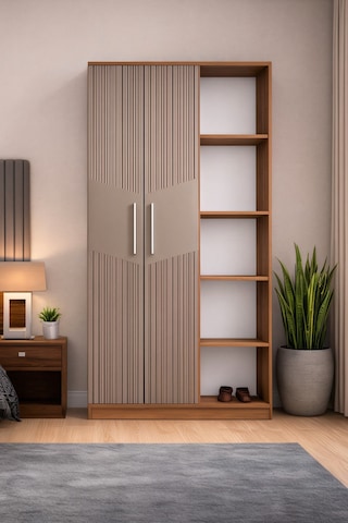Karbon No.1 İki Kapaklı 6raflı Gardırop Çam-vizon Atlantik Çam