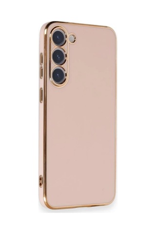 Samsung Galaxy S23 Plus Kılıf Volet Silikon - Pembe Altın