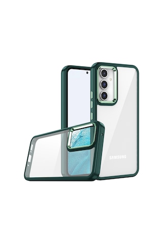 Galaxy A54 Kılıf Zore Flora Buton, Kenar Çevresi Renkli Kılıf