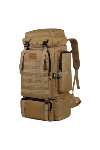 Lemestar Kahverengi Kanvas Outdoor Sirt Çantasi - Genis Hacimli, Bölmeli Tasima Ve Organizasyon Icin Tasarlanmis - 65 Cm Boy Haki