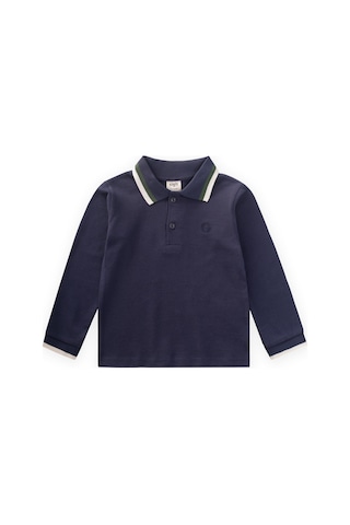 Uzun Kollu Polo Yaka T-shırt 2-14 Yaş Lacivert Lacivert