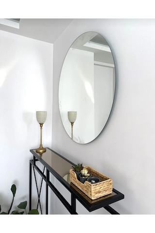 Salon Dekorasyon Aynası Gümüş