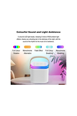 Kosona Y1 Mini Karaoke Mikrofonlu Hoparlör, İki Kablosuz Mikrofon, Bluetooth 5.3, 8-10 Saat Çalma Süresi, Pembe, Ev Ve Dış Mekan İçin