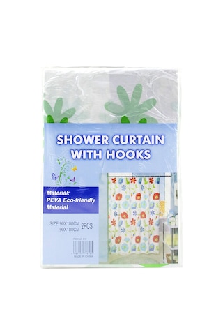 Çif Kanat Pvc Banyo Perdesi 2 Parça X 90x180cm - 12 Halkalı 422297