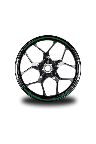 One Vıp Sale Yazısız Uzun Kısa Kesikli Çift Renk 16'lı Jant Sticker Modeli Model:onevip-motorjant284 Çok Renkli