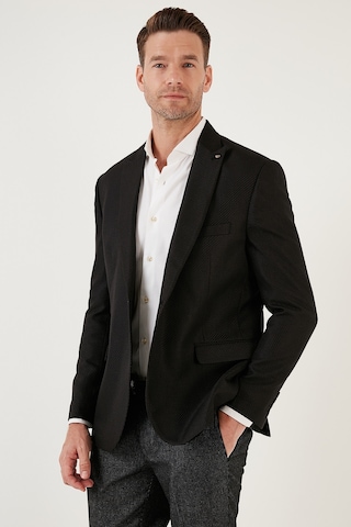 Buratti 6 Drop Çift Yırtmaçlı Slim Fit Blazer Erkek Ceket 659001 Siyah