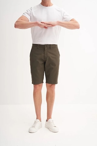 Cazador Slim Fit Bermuda Kısa Dar Paça Şort 6015 Haki