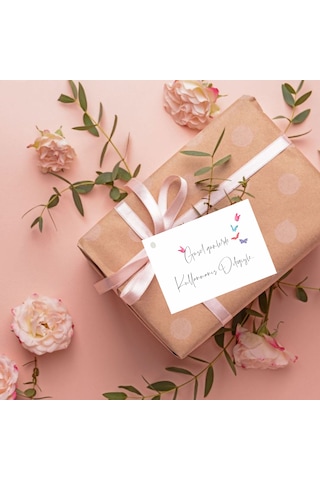 Güzel Günlerde Kullanmanız Dileğiyle Paketleme Kartı Delikli 5x8 Cm 50 Adet