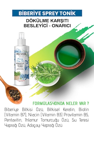Revox Biberiye Bitki Özlü Dökülme Karşıtı Besleyici ve Onarıcı Tonik 2 x 200 ML