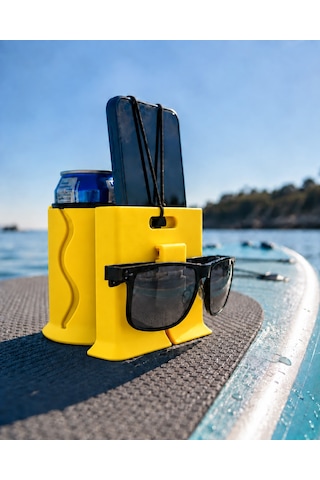 Sup Board Telefon, Gözlük Ve İçecek Tutucu Sarı