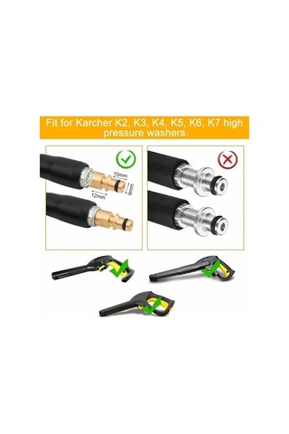 Kärcher K2 K3 K4 K5 K6 K7 Basınçlı Yıkama Makinesi İçin Yedek Hortum, Hızlı Bağlantı Ve Hızlı Bağlantıya Sahip Yüksek Basınç Hortumu 6 M Diğer