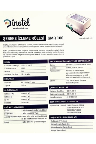 İnotel Gmr-100 Şebeke İzleme Rölesi