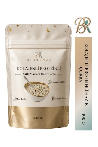 Kolajenli Proteinli Sütlü Mantarlı Hazır Çorba Toz Çorba Karışımı 100 G