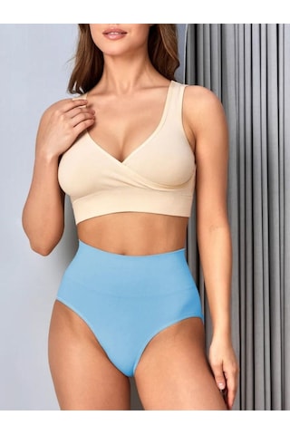 Mistirik Mabet Simit Bölgesi Etkili Bel Toparlayan Spor Slip Korse Buz Mavi Renk Buz Mavi