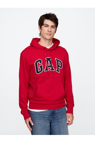 Gap V-frch Ft Heritage Logo Po Snl Erkek Sweatshirt-7987 Kırmızı