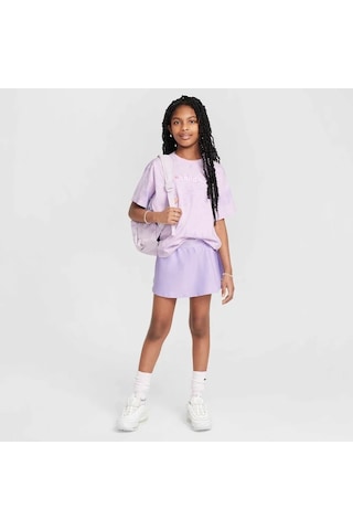 Nike Sportswear Tee Adapt Tween Mor Pamuklu Kız Çocuk Tişört