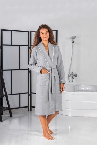 Unisex Soho Pike Bornoz - Gri