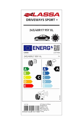 Lassa 245/40 R17 95Y Driveways Sport Plus XL Yaz Lastiği 2026