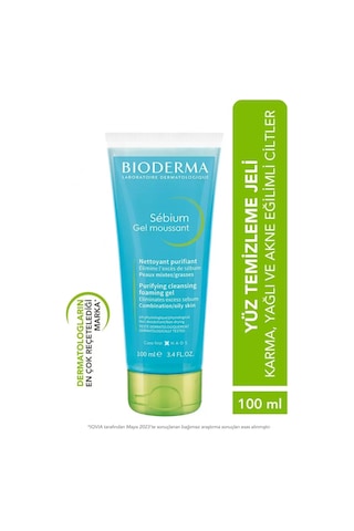 Bioderma Sebium Foaming Karma Yağlı ve Akne Eğilimli Ciltler için Yüz Temizleme Jeli 100 ML