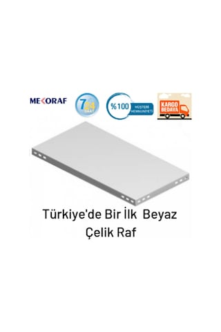 Mekoraf Mekoraf Beyaz 31X93 / 43X93 2 Metre /2.5 Metre Raf