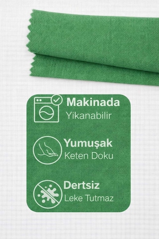 Perdeyap1980 Kadife Dokulu Koyu Yeşil Renk Ada Serisi Runner 40 X 140 Cm Koyu Yeşil
