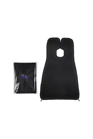 Maiyame Erkek Tıraş Apronu Ipek Malzeme Banyo Temizliği Koruyucu Perde 112x75cm Siyah