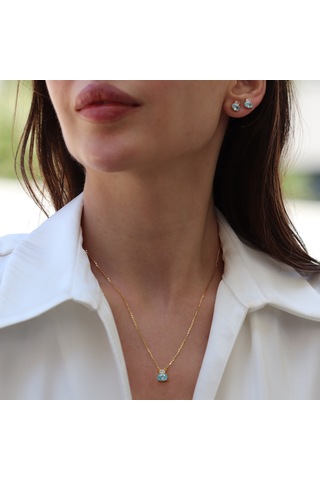 Lina Aqua Gümüş Set