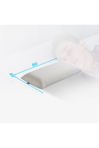 SimpleThePillow Oval Klasik Visco Yastık Memory Foam Boyun Yastığı Hafızalı Yastık 60*40*12