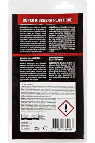 Arexons Tornado - Extreme Plastik Yenileyici Siyah 125 Ml