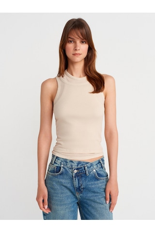 Dilvin 31853 Çift Görünümlü Top-bej Bej