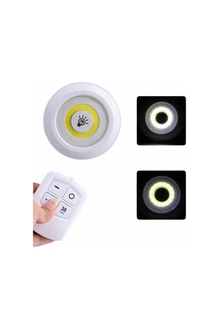 Dolap Işığı Mutfak Rafı Işığı Uzaktan Kumandalı 3 Lü Spot Led Lamba Çok Renkli