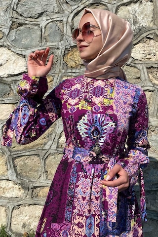 Rabia Şamlı Nehir Elbise Leylak Normal