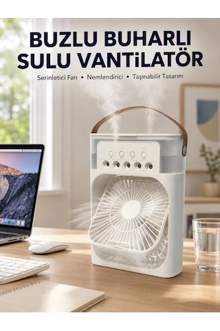 Northcity Spreyli Mini Masaüstü Fan 500ml Su Hazneli 3 Kademeli Soğutucu Yeni Nesil
