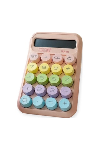 Mu-541 10 Haneli Hesap Makinesi Pempe Renkli Çok Renkli