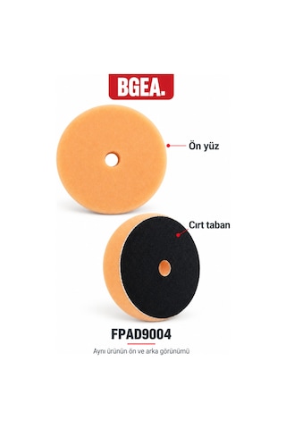 Bgea 5 İnç 125 Mm Turuncu Destek Tabanlı Pasta Süngeri
