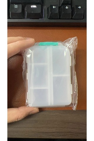 Suofeng Portatif 10 Bölmeli İlaç Kutusu - Reçeteli İlaçlar, Vitaminler İçin Taşınabilir Depolama Kutusu Beyaz Beyaz