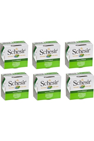 Schesir Tavuk Fileto Yetişkin Köpek Konservesi 6 x 150 G