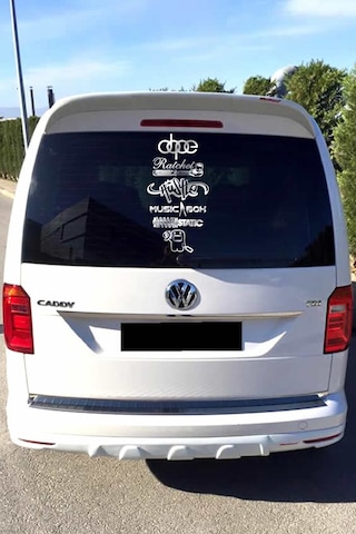 Oto Arka Cam Sticker İngilizce Model 71 40 20 Cm