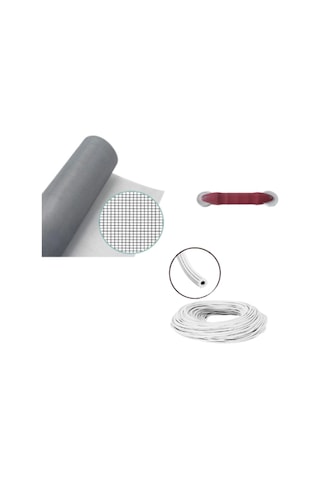 Netpen 3'lü Sineklik Seti 1000x100 Cm Tül, 28 Mt. Beyaz Conta, Fitil Çekme Aparatı 1000x100 Cm